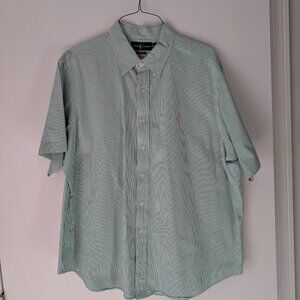 Calvin Klein Men's XXL short sleave button up shirt with button down collar